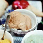 Bowl of ice cream with toppings